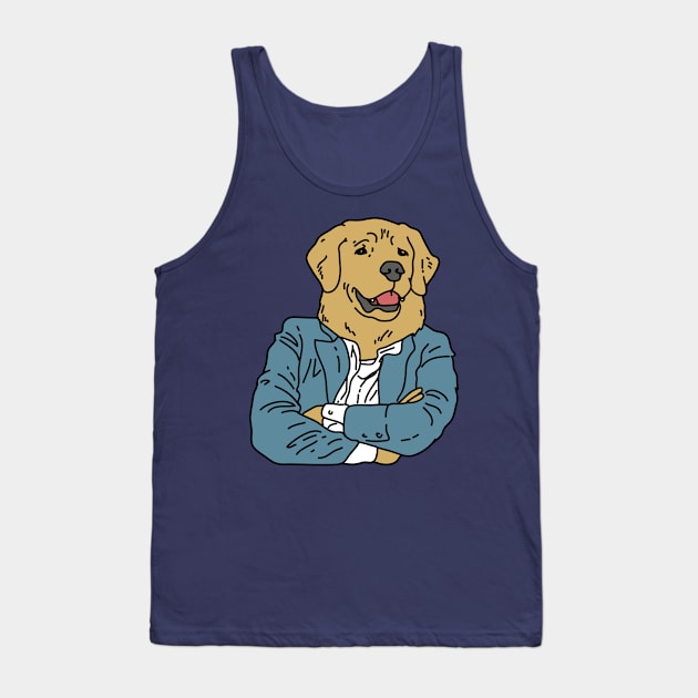 Labrador Dog Salary Man Tank Top by Freid